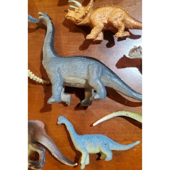 Dinosaur Toy Mixed Lot Of 12   1.5” To 3” Tall Plastic Dino Toys Cake Toppers - Picture 4 of 6